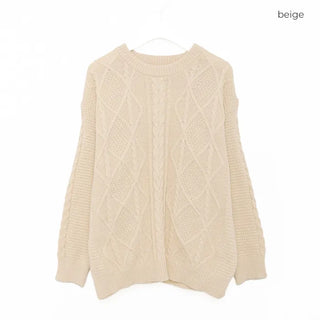 (Unisex) Cable Low Gauge Box Knit