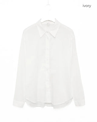 Loose-fit summer cotton shirt