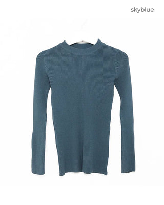 Gold button cuff slim knit
