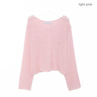 Ribbed sheer cardigan