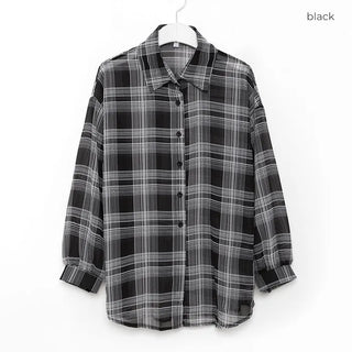 Loose check shirt