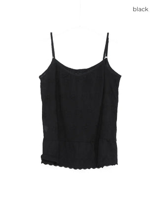 Flower Point Cotton Camisole Top
