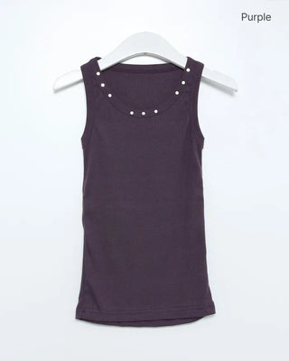 Studded neckline detail camisole