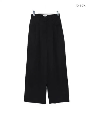 Center seam pleated slacks