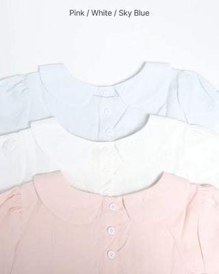 Frilled Shirring Check Blouse