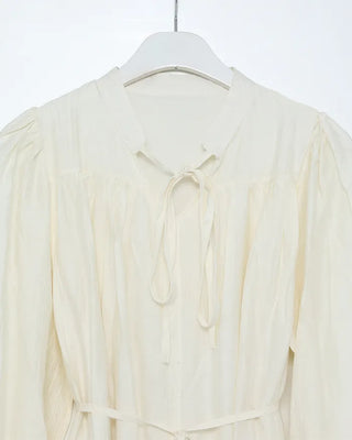 Frill String Point Shirring Dress