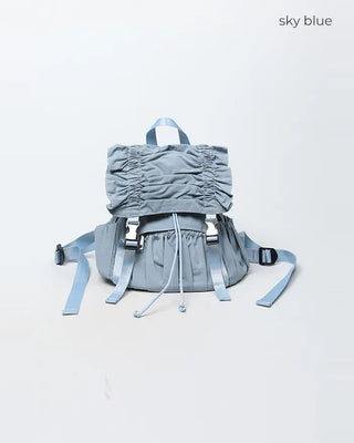 Shirring flap backpack