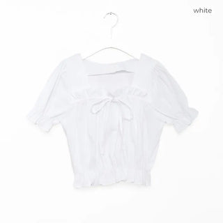 Ribbon frill blouse