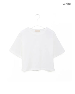 Basic semi-cropped T-shirt