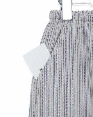 Linen striped banding pants