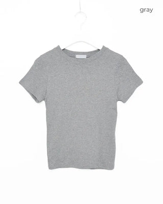 French sleeve plain t-shirt