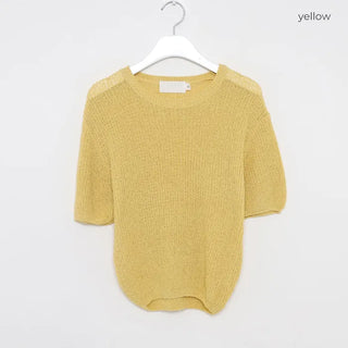 Round neck short-sleeved knit
