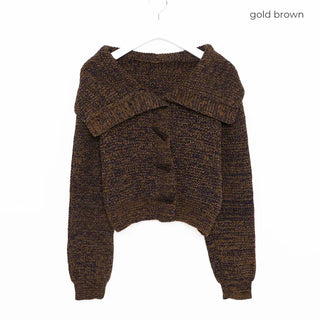 Toggle Button Turtleneck Cardigan