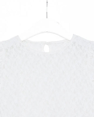 Puff lace see-through T-shirt