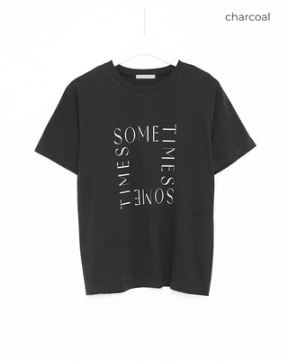 Sometimes Lettering Short-Sleeved T-Shirt