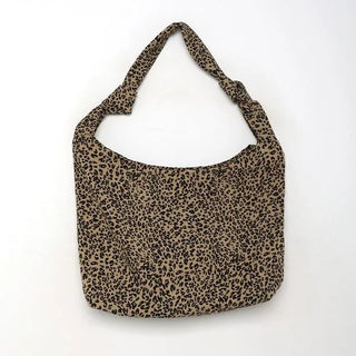 Leopard print twist shoulder bag