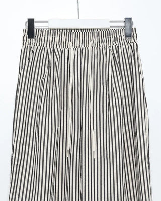 Striped elastic waist pants