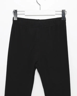 Rib-knit warmer layered leggings