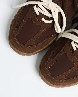 Two-tone strap sneakers