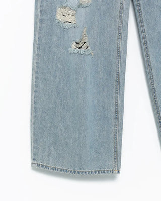 Unique distressed vintage jeans