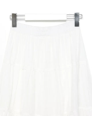 Lace tiered long skirt
