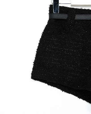 Sequin tweed shorts