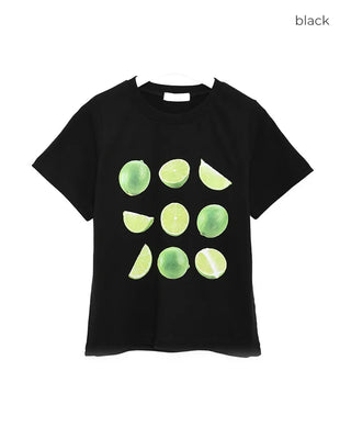 Lime print T-shirt