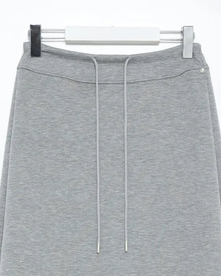 Simple elastic waist sweat maxi skirt