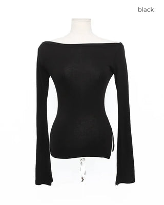 Boat neck slick point T-shirt