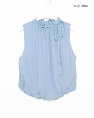 Neck shirring blouse