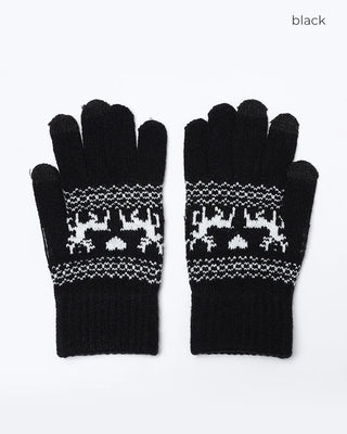 Deer print gloves (touchscreen compatible)