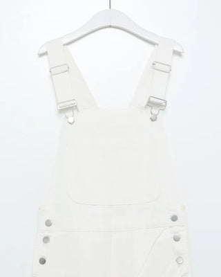 Wide silhouette cotton overalls