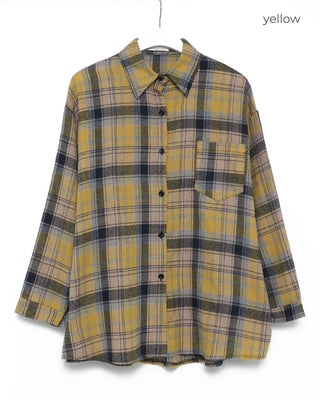 Loose-fit check shirt