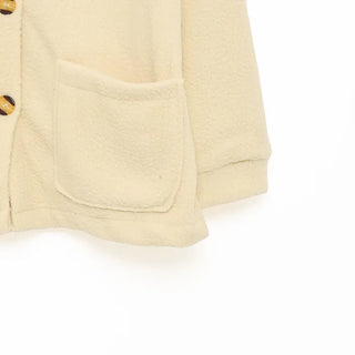 Round Collar Boucle Half Coat