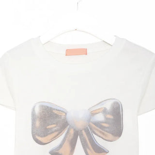 Ribbon Graphic Crop T-Shirt
