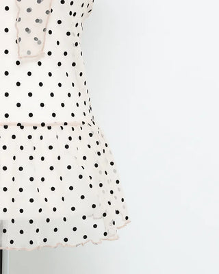 Dot Halter Layered Top