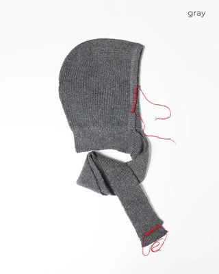 Stitch detail knit balaclava