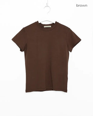 Simple round neck short-sleeved T-shirt