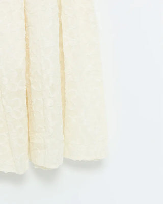 Flower Pattern Puff Long Dress