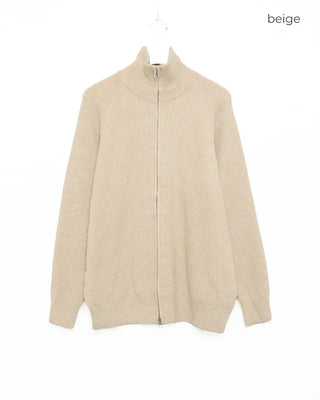 Simple 2-way knit zip-up