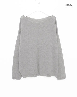Boat neck loose fit knit