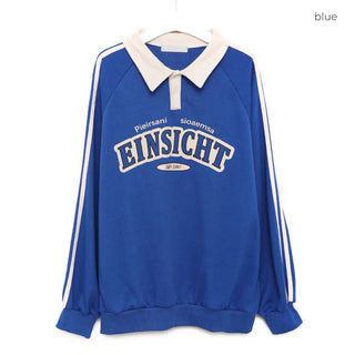 Double-line polo sweatshirt