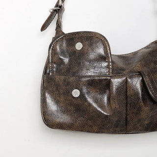 Double pocket leather bag