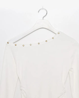 Stud One-Shoulder T-Shirt