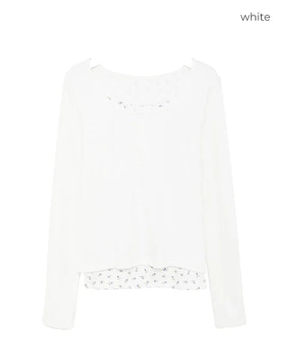 Flower Lace Double T-Shirt