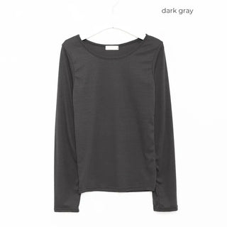 Ribbed long-sleeve T-shirt