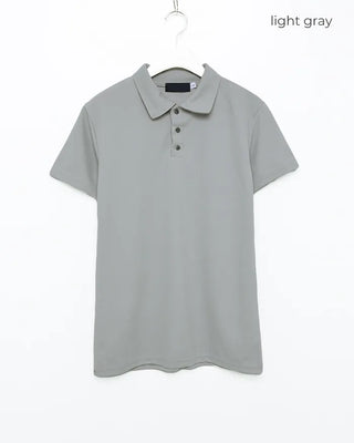 Colored half-sleeve polo shirt