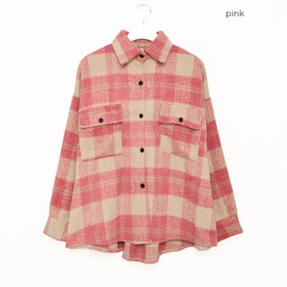 Oversized Check Shirt Jacket