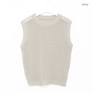 Basic openwork round vest