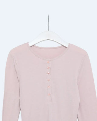 Henley Neck Button Long Sleeve Shirt